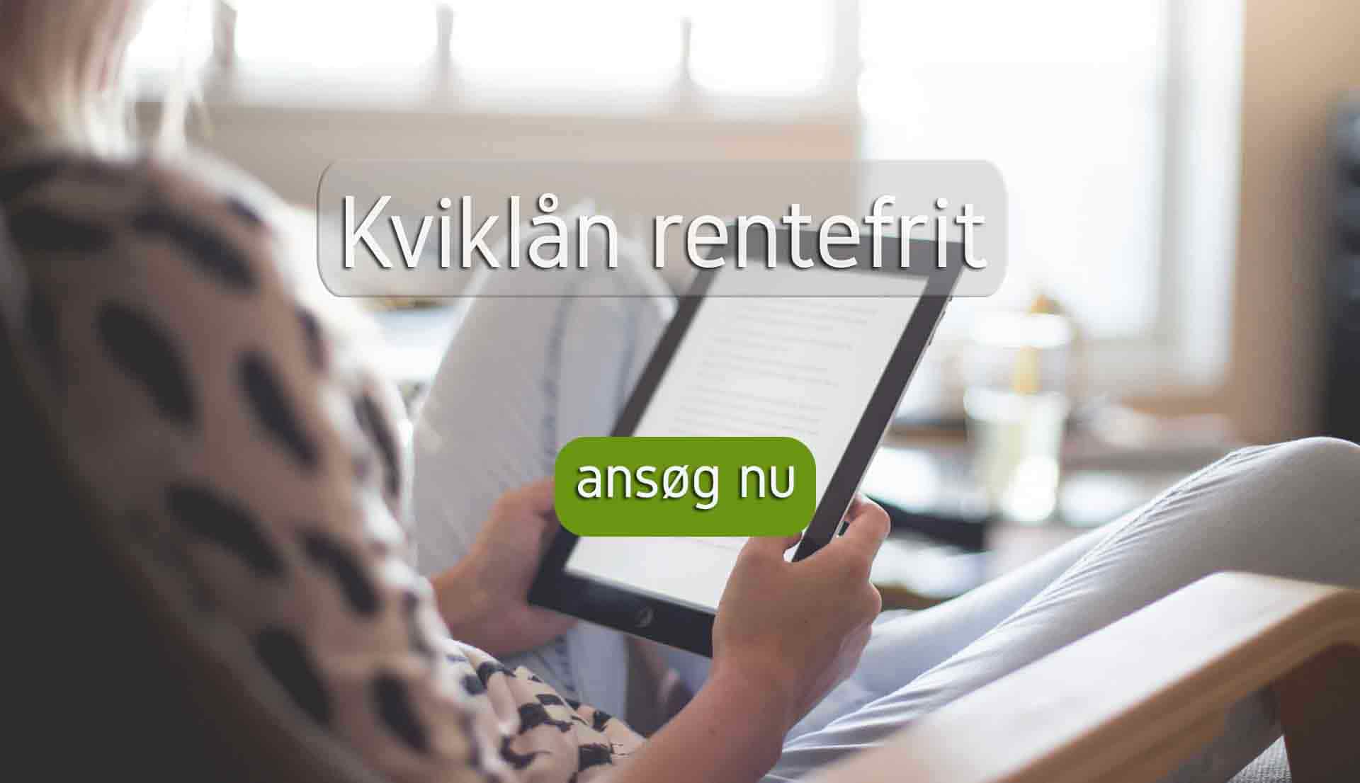 Kviklån rentefrit